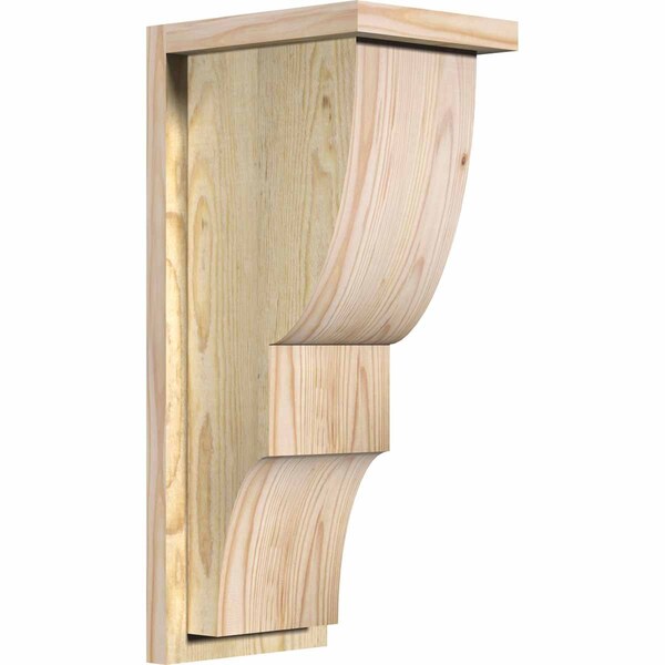 Ekena Millwork Ridgewood Rough Sawn Corbel w/Backplate, Douglas Fir, 8"W x 10"D x 22"H COR08X10X22RID01RDF - main